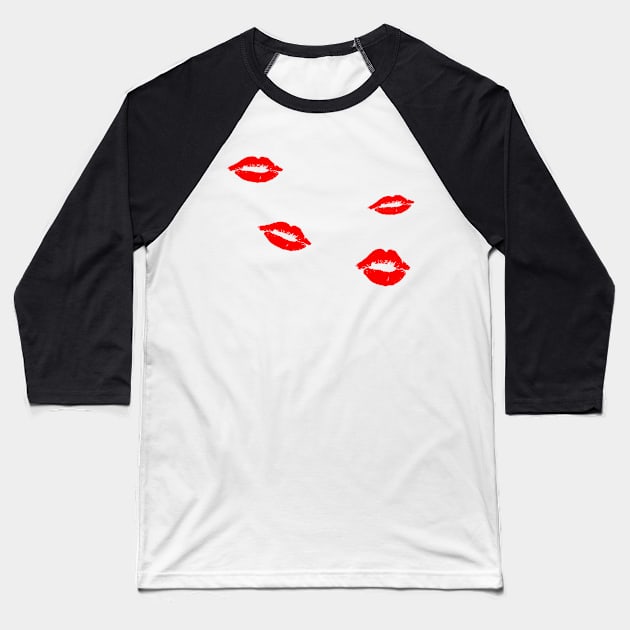 Lots of Kisses Baseball T-Shirt by Humoratologist